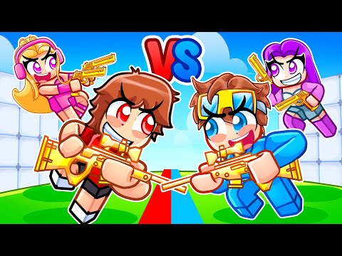 Techy & Emma Vs Nico & Zoey In Roblox Rivals...