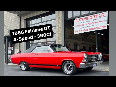 SOLD: 1966 Ford Fairlane GT ~ 390CI V8 ~ 4-Speed ~ Power Steering ~ Front Disc Brakes ~