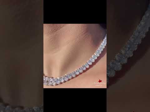 oval moissanite necklace