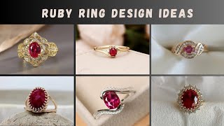 Unique Ruby Stone  Ring Collection | Ruby Stone Ring Design in gold | Ruby Stone jewelry