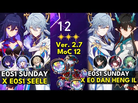 E0S1 Sunday x Seele & Dan Heng IL | Memory of Chaos Floor 12 3 Stars | Honkai: Star Rail 2.7