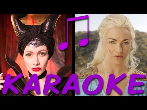 MALEFICENT vs DAENERYS Karaoke (Princess Rap Battle) Instrumental Sing-along