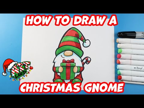 How to Draw a Christmas Gnome