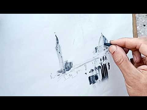 Master Minimal Drawing: Capturing the Essence of the Mosque