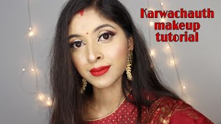 Karwachauth Makeup Tutorial || Festive makeup || sarbanidebroy