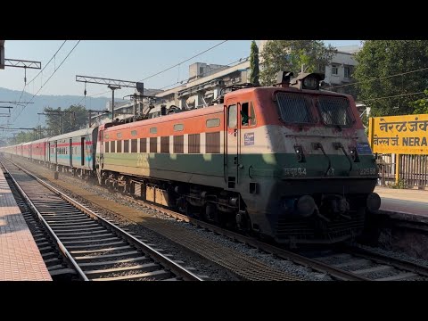 Tricolour WAP-4 Locomotive of Tughlakabad Loco Shed