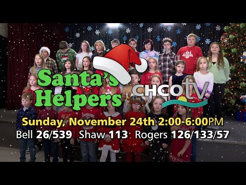 Watch the Santa's Helpers telethon on CHCO-TV on Sunday, November 24th from 2 PM to 6 PM