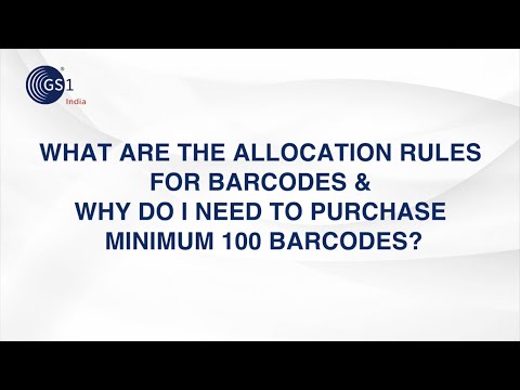 What are the allocation rules for barcodes and why do I need to purchase minimum 100 barcodes