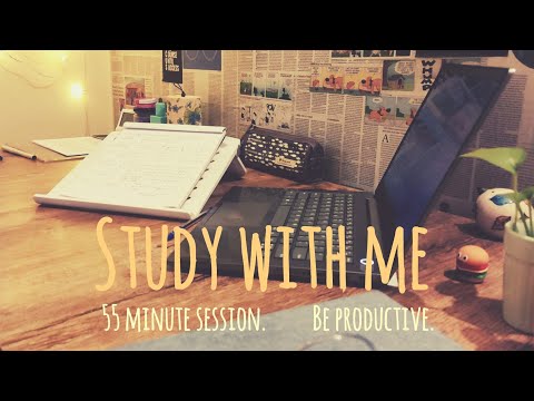 55 Min STUDY WITH ME || pouring rain || #studywithme #study || @CURIOUSMINDSCM