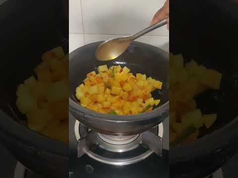 Potato Fry Recipe l Simple Side Dish for Rice l Aloo Fry l #shorts