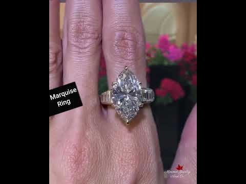 Marquise moissanite engagement ring