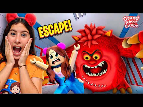 Maria Clara tenta escapar de um Monstro na Escola! - Roblox Great school Escape