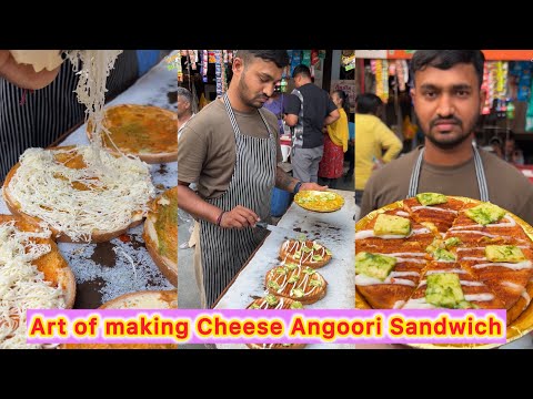 Art of making Cheese Angoori Sandwich in Surat😍😍 Kabhi khaya hai aisa Sandwich🤩🤩