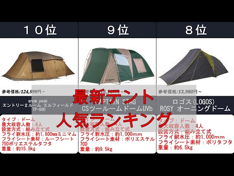 2024年【最新テント・家族でおすすめ！】人気ランキングTOP10