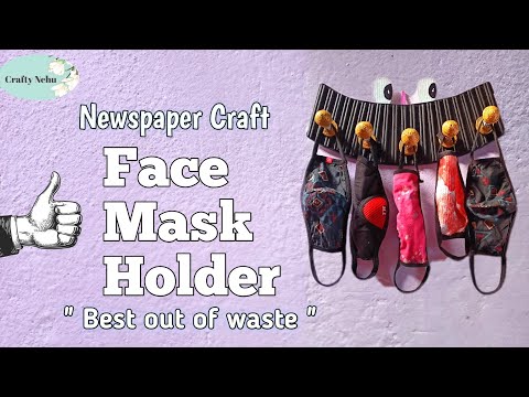 Easy DIY Holder For Face Mask From Newspaper / DIY Holder /Mask Stand / Newspaper craft