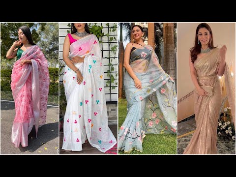 Latest stylish beautiful saree's design for girls💗🌺🌸💮🌻