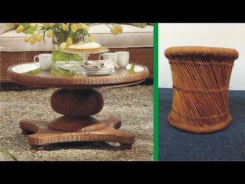 Adorable Wicker Pedestal Table