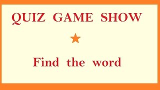 Quiz game show - Find the word 2