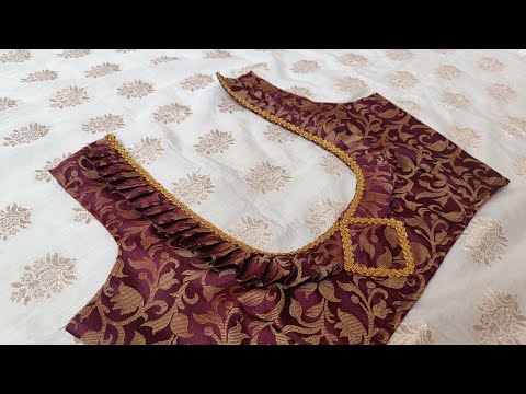 Frill Bouse Back Neck Design | Cutting And Stitching | Blouse gala Design | Designer Blouse