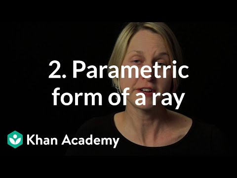 2. Parametric form of a ray | Rendering | Computer animation | Khan Academy