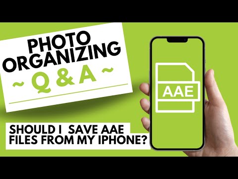 Should I Save AAE Files From My iPhone & More - Photo Organizing Live Q&A