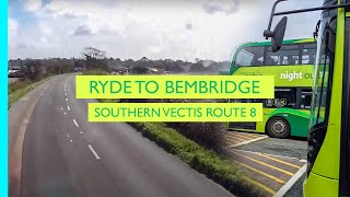 Timelapse | Southern Vectis Route 8 | Ryde to Bembridge Point