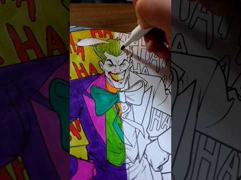 30 min vs 1 hour ASMR Joker Coloring #asmr #asmrart #coloring #joker