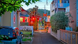 Evening walk around seaside town of Kamakura, Japan • 4K HDR