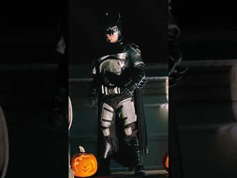 Epic Batman Halloween costume/setup #batmancosplay #halloweendecor #batman