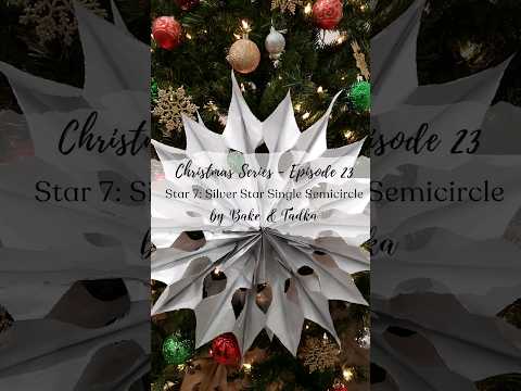 Paper Snowflake 7/10-Silver Single Semi Circle Cutout-Christmas Series - Episode 23 #merrychristmas