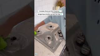 Everyday Stove and SinkCleaning #cleaning #cleanspaces #youtubeshorts