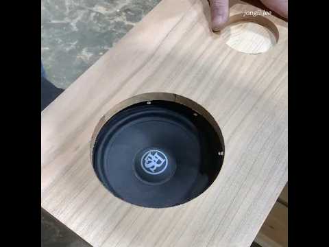 Handcrafted Cherry Wood Speakers with Bluetooth Amp #shorts