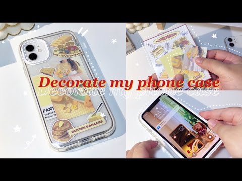 decorate my iphone 11 + diy aesthetic phone cases  with me 📱✨ aesthetic vlog~