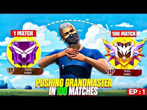 Playing Only 100 Matches For Achieving Grandmaster Rank In Solo Br Rank 🤩 | Ep-1