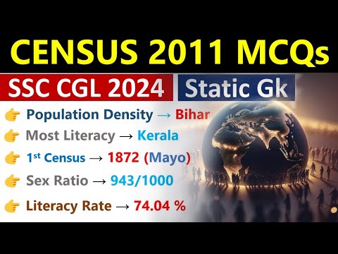 Census 2011 | जनगणना 2011 | Most Important Questions Of Census 2011 | Top MCQs | SSC CGL 2024 |