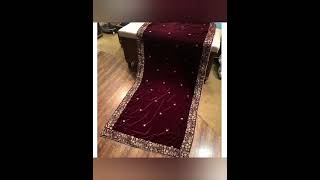 Luxury velvet hand embroidery shawls collection|fashion world haul