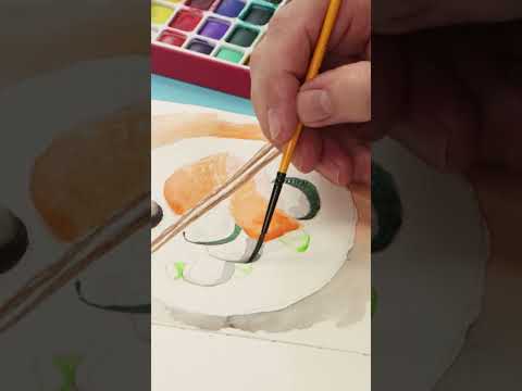 How to paint sushi with watercolours 🍣