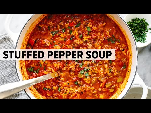 STUFFED PEPPER SOUP is the cozy soup recipe you need for winter!