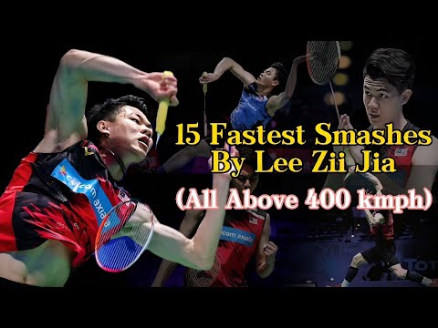 15 Fastest Smashes By Lee Zii Jia | All Above 400 kmph!!! | Smash Compilation (HD)