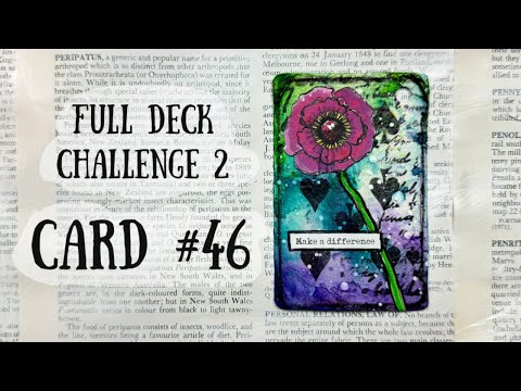 Altered Playing Card Number 46 | Full Deck Challenge 2