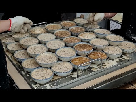 Savory Rice Pudding in Bowl /70年手藝傳承,古早味純米碗粿製作-Taiwan Street Food