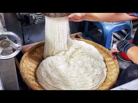 Taiwan traditional rice noodles making！The hottest process of making rice noodles all over the world