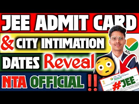 JEE Mains Admit Card 2025 |👉URGENT‼️| JEE Main City Intimation 2025 | Jee Mains 2025 Admit Card #jee