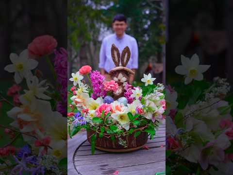 Easter Garden Flower Arrangement Recipe 🥚🐰🌷🌿