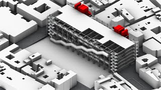 Centre Pompidou Construction Animation