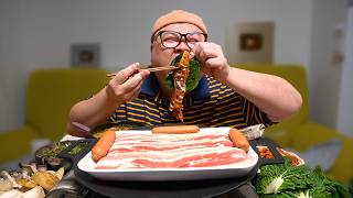 더고아재! 신년도 뭐없네 혼자 고기파티ㅜㅜ│Pork Belly Mukbang Eatingshow