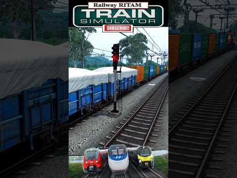 Train Simulator । Ship Container with WDM3D Locomotive । Train wala game #shorts #traingames #train