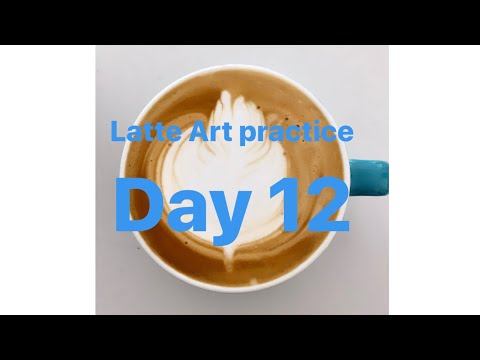 Latte Art Practice Day 12/ ラテアート練習記録 12日目/ 라떼 아트 연습 12 일차/ 第十二天拿铁艺术练习