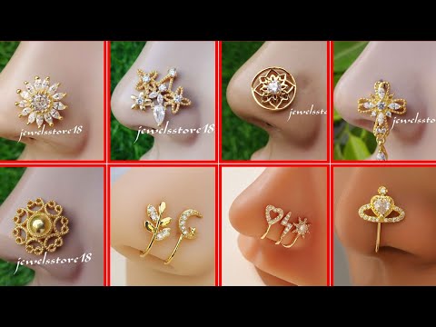 Clear Nose Stud Big Round Nose Stud Handmade Nose Jewelry Gold Nose Piercing Dangle Nose Stud (2024)