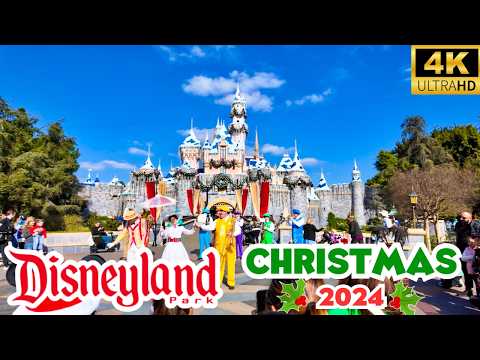 Disneyland Christmas Walkthrough 2024 - Walk Through Disneyland California [4K POV]